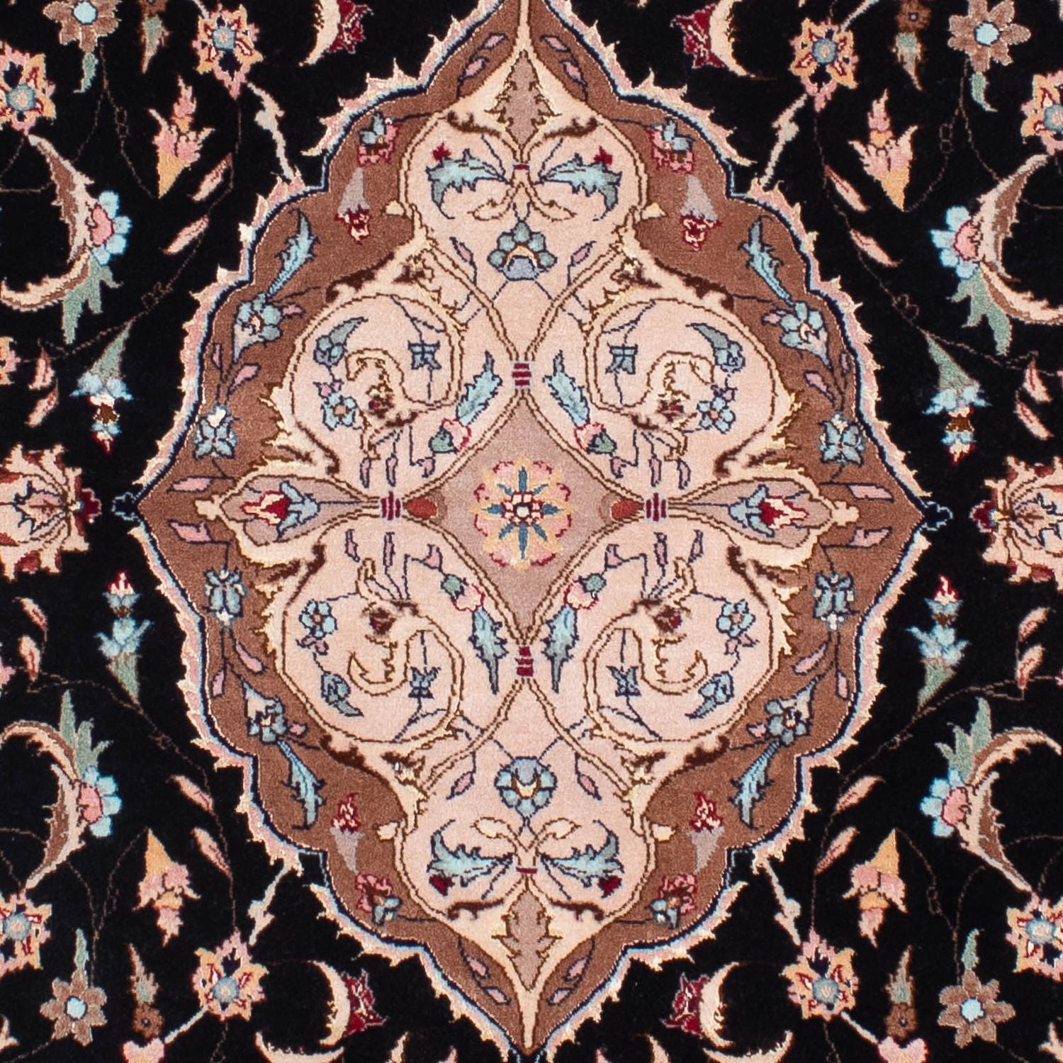 Persisk tæppe - Tabriz - Royal - 201 x 155 cm - mørkeblå