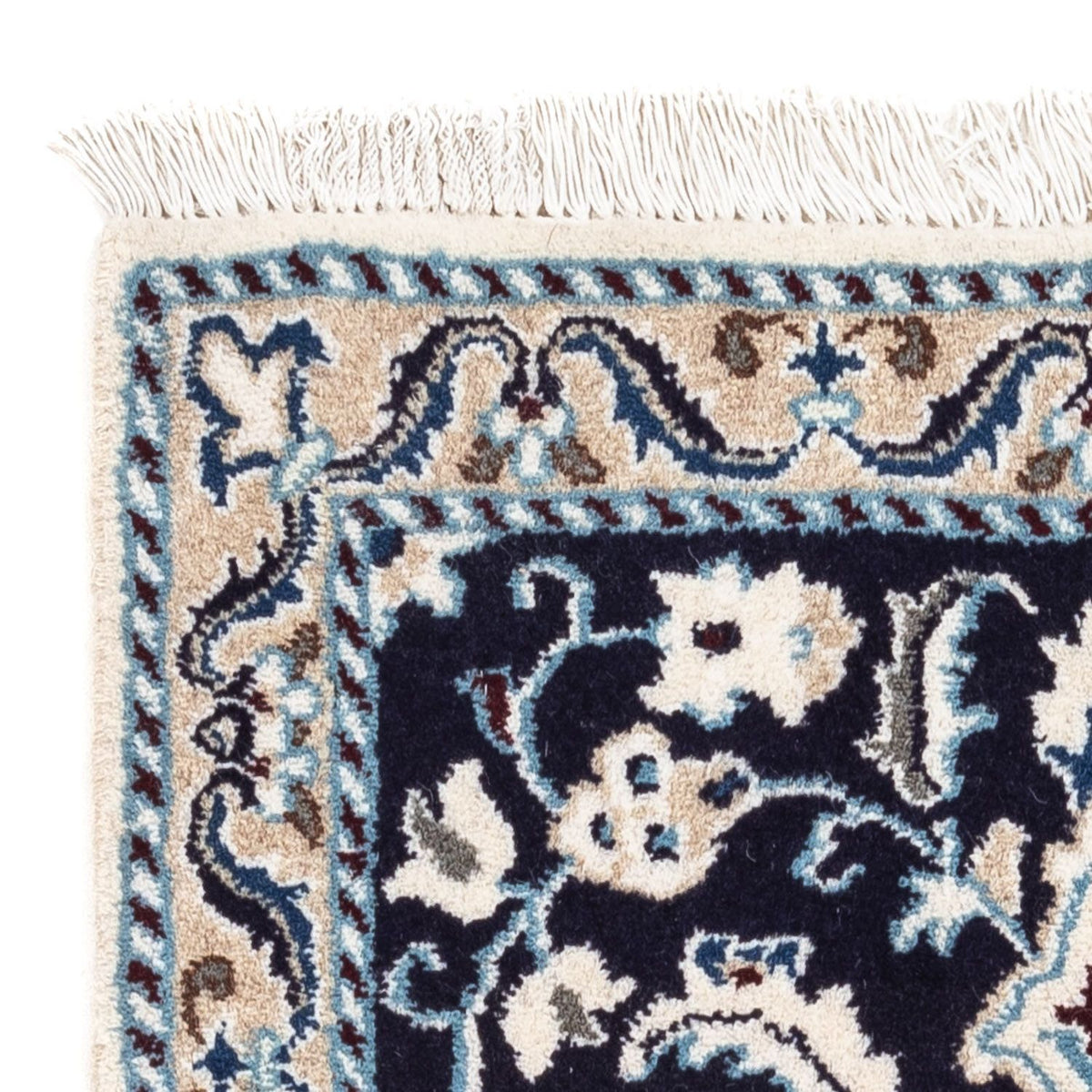 Persisk tæppe - Nain - 94 x 58 cm - mørkeblå