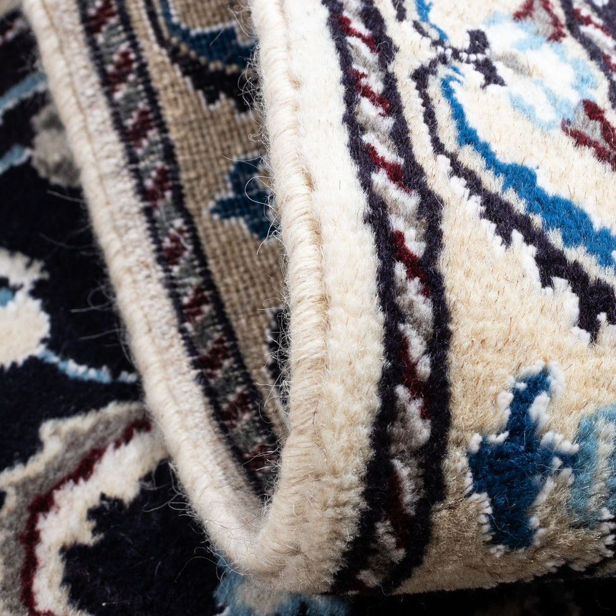 Persisk tæppe - Nain - 101 x 55 cm - mørkeblå