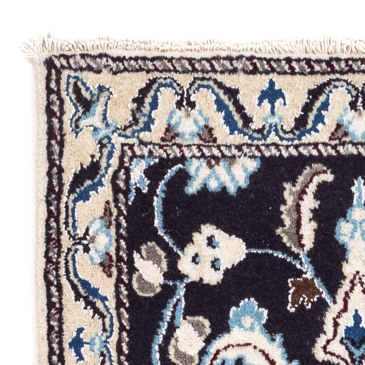 Persisk tæppe - Nain - 101 x 57 cm - mørkeblå