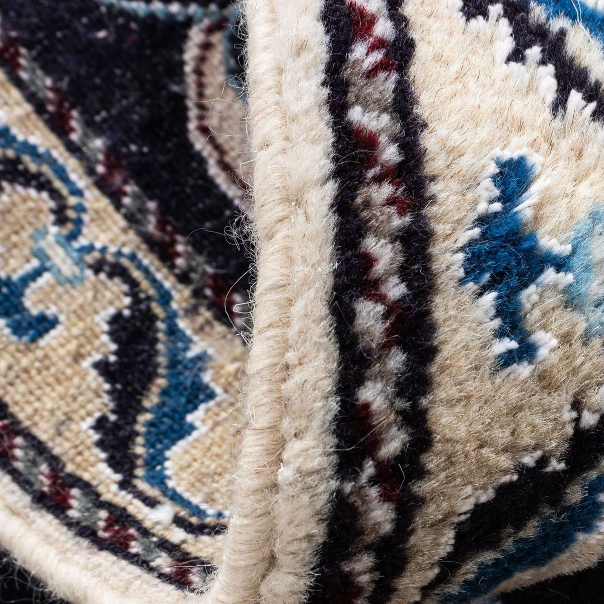 Persisk tæppe - Nain - 101 x 57 cm - mørkeblå