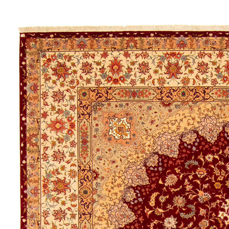 Persisk tæppe - Tabriz - Royal - 400 x 300 cm - mørkerød