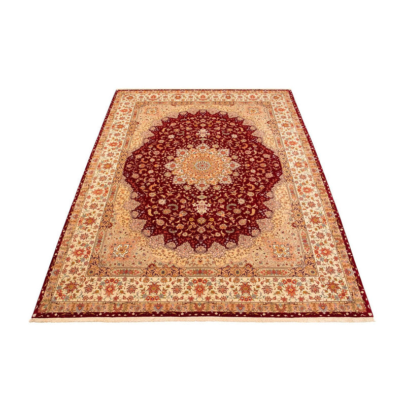 Persisk tæppe - Tabriz - Royal - 400 x 300 cm - mørkerød