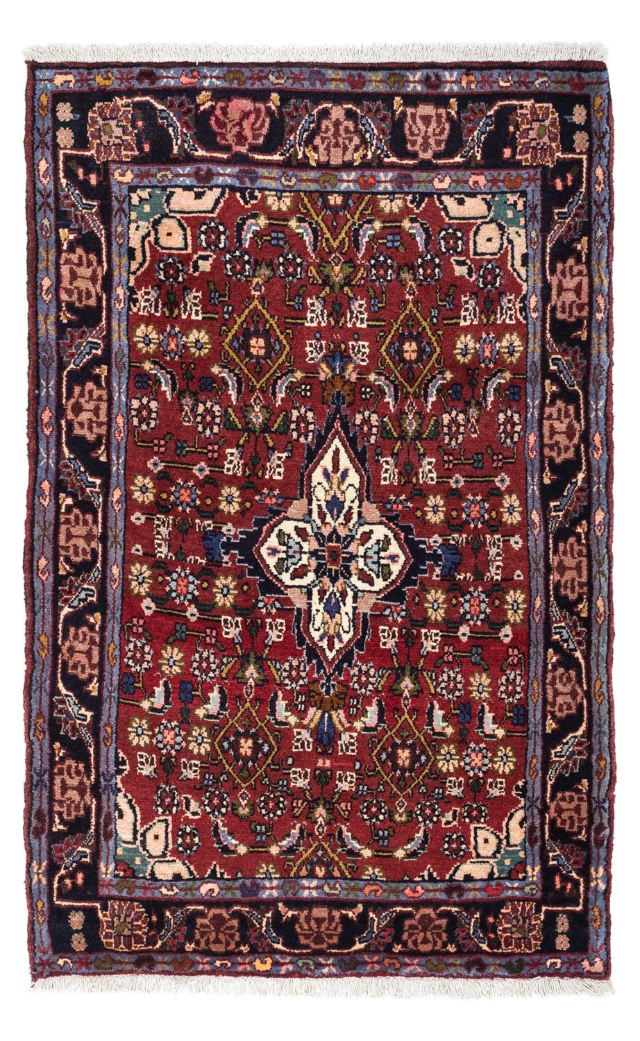 Persisk tæppe - Nomadisk - 130 x 83 cm - mørkerød