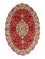 Persisk tæppe - Tabriz - Royal oval  - 195 x 130 cm - rød
