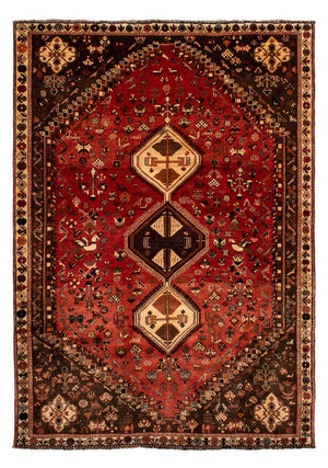 Persisk tæppe - Nomadisk - 304 x 206 cm - mørkerød