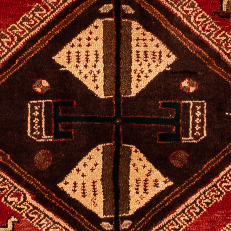 Persisk tæppe - Nomadisk - 304 x 206 cm - mørkerød