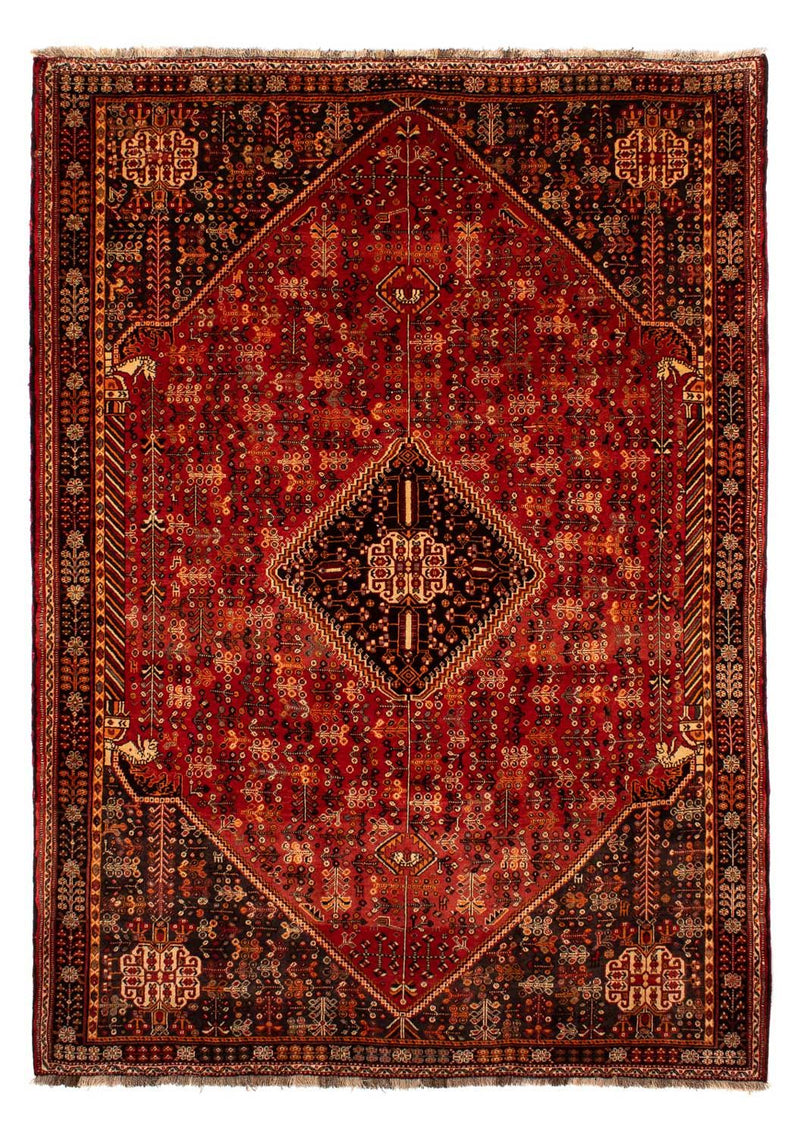 Persisk tæppe - Nomadisk - 288 x 203 cm - mørkerød