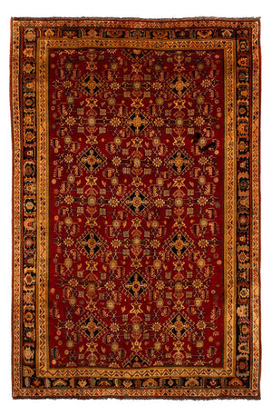 Persisk tæppe - Nomadisk - 296 x 190 cm - mørkerød