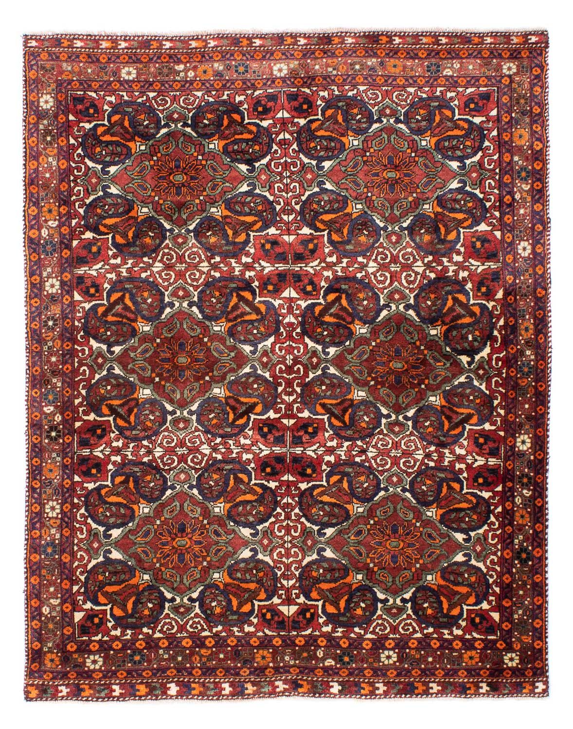Persisk tæppe - Nomadisk - 198 x 150 cm - flerfarvet