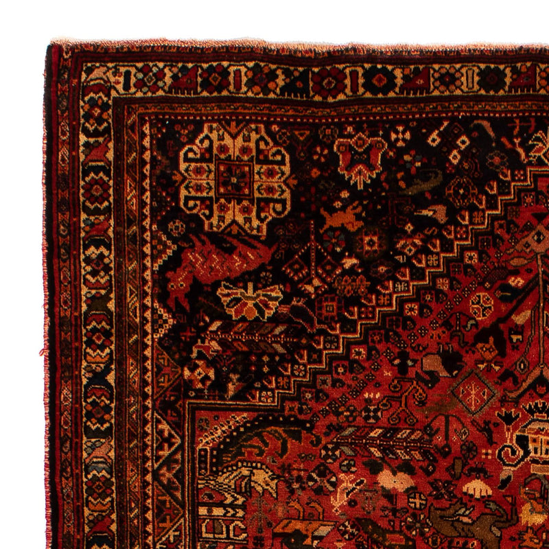 Persisk tæppe - Nomadisk - 268 x 205 cm - mørkerød