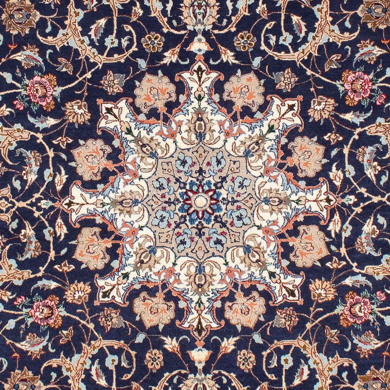 Persisk tæppe - Isfahan - Premium - 243 x 156 cm - mørkeblå