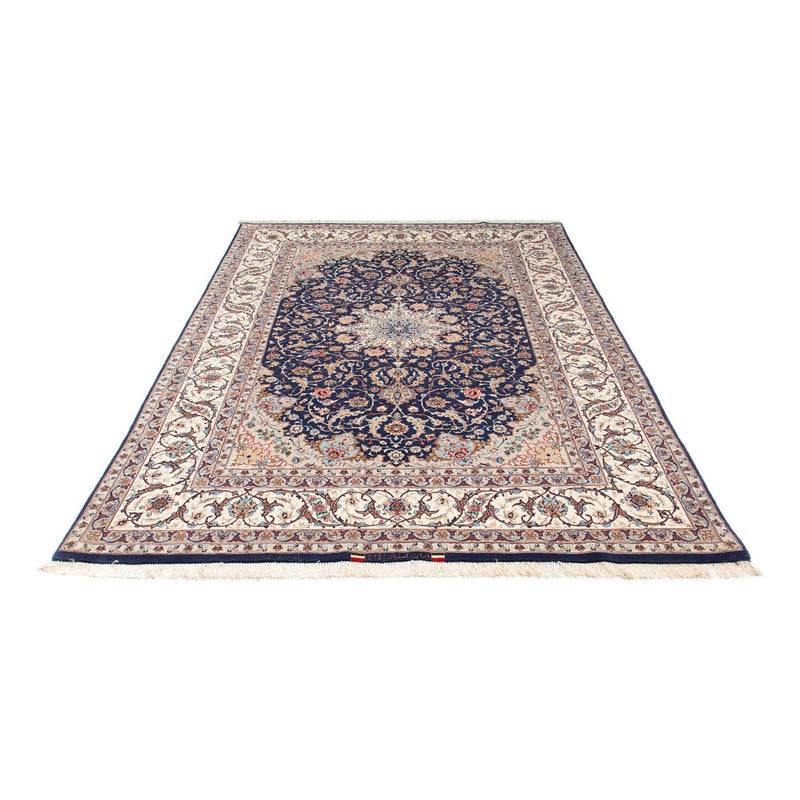 Persisk tæppe - Isfahan - Premium - 243 x 156 cm - mørkeblå