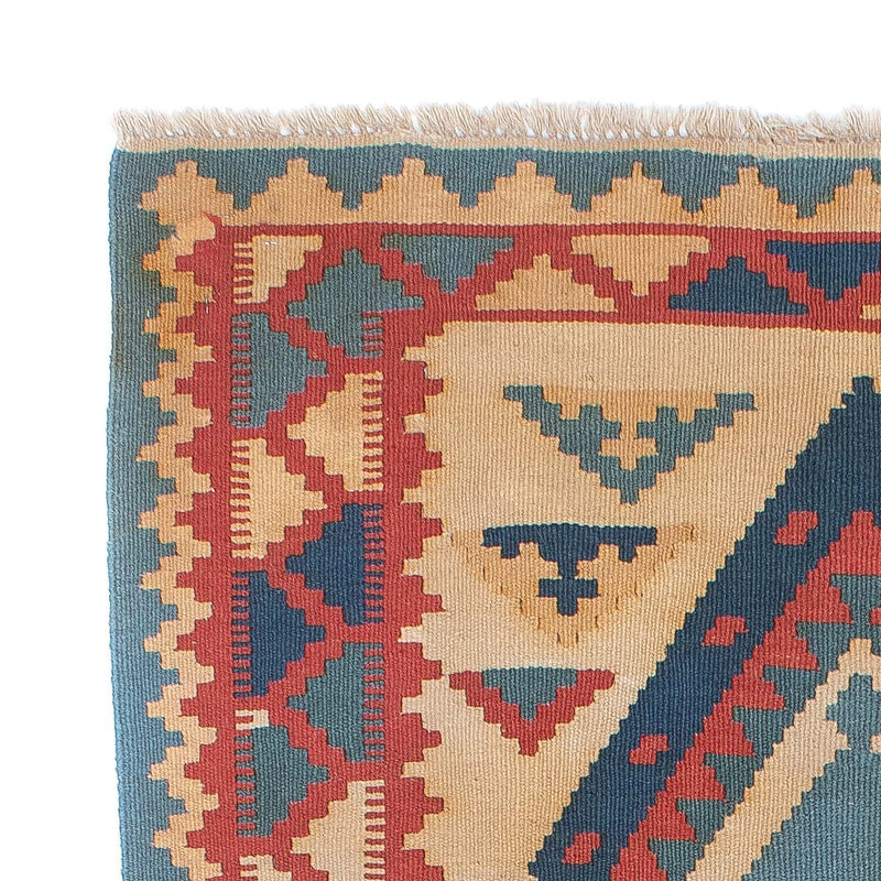 Kelim-tæppe - orientalsk - 184 x 117 cm - lys brun