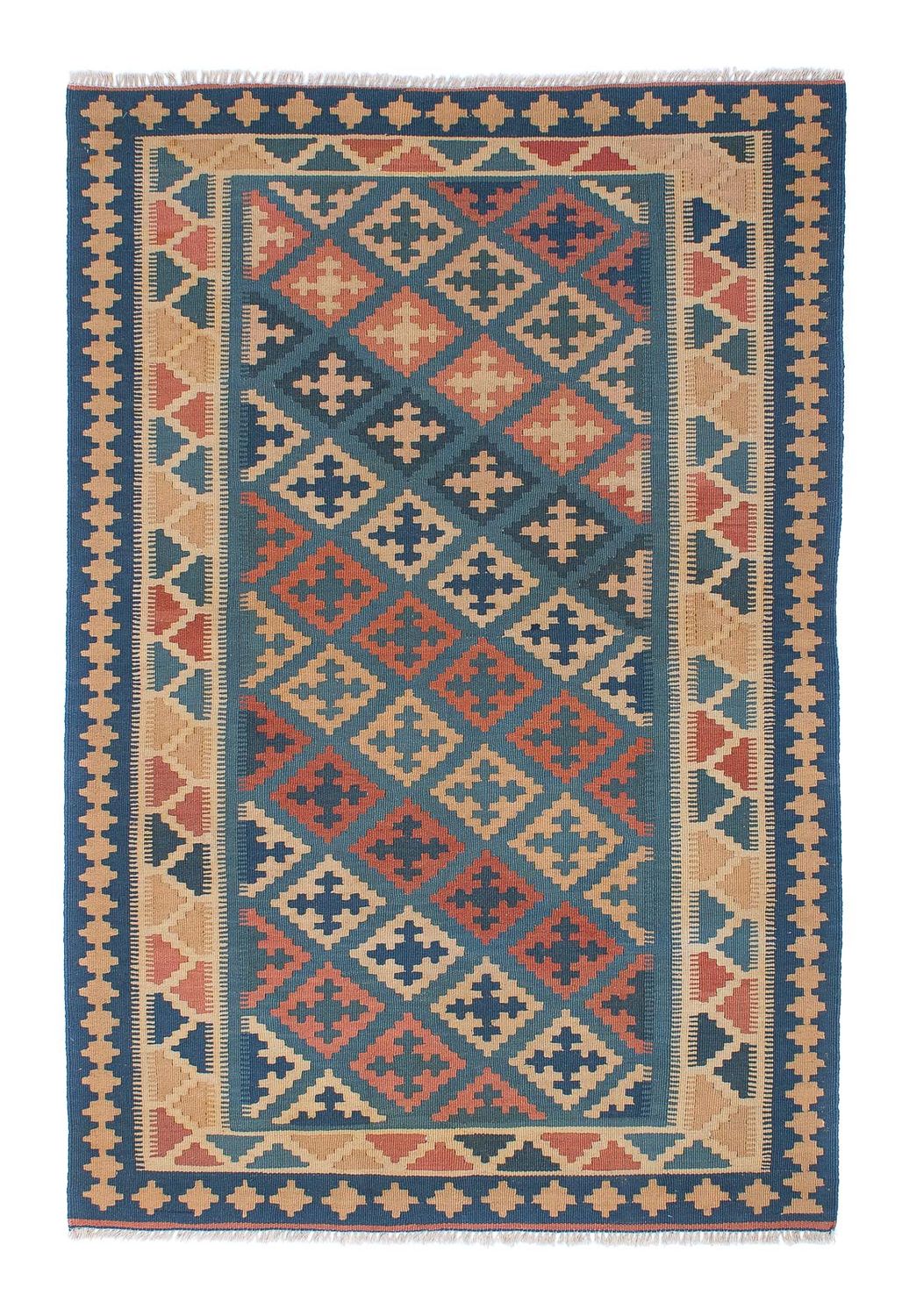Kelim-tæppe - orientalsk - 182 x 123 cm - flerfarvet