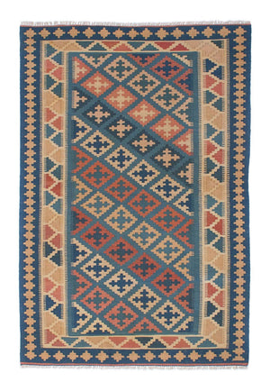 Kelim-tæppe - orientalsk - 182 x 123 cm - flerfarvet