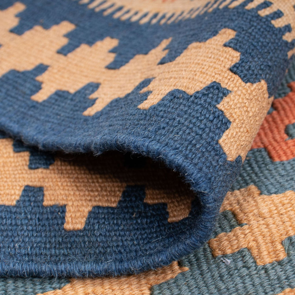 Kelim-tæppe - orientalsk - 182 x 123 cm - flerfarvet