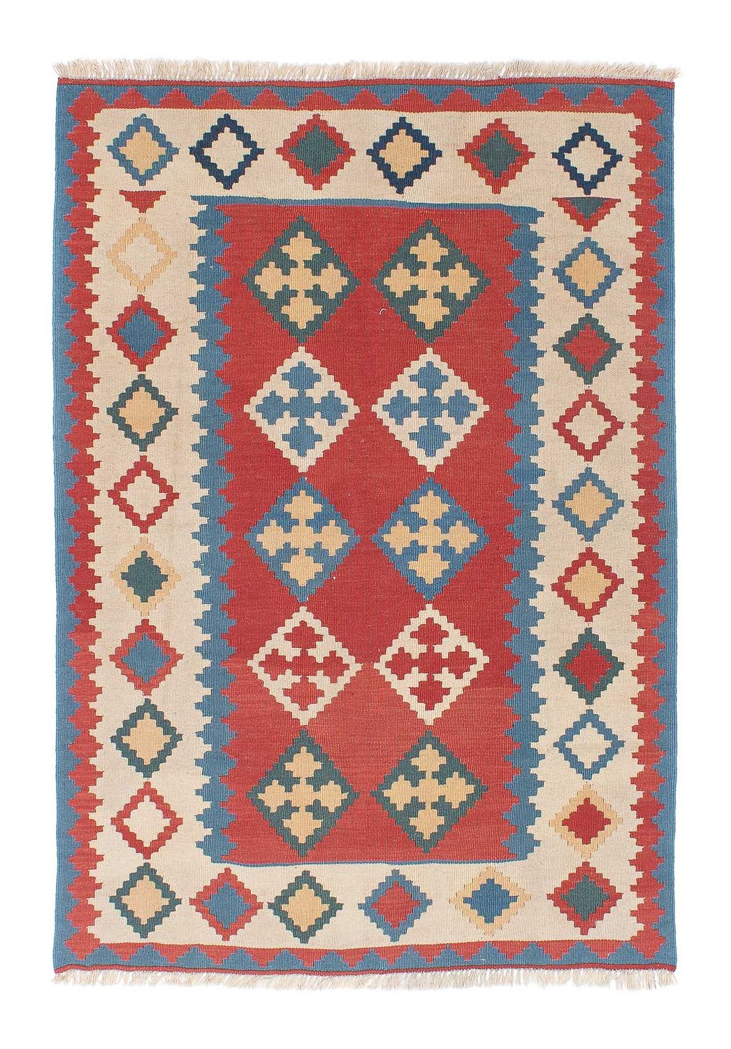 Kelim-tæppe - orientalsk - 172 x 117 cm - mørkerød