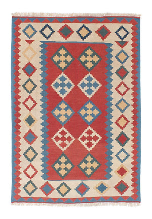 Kelim-tæppe - orientalsk - 172 x 117 cm - mørkerød