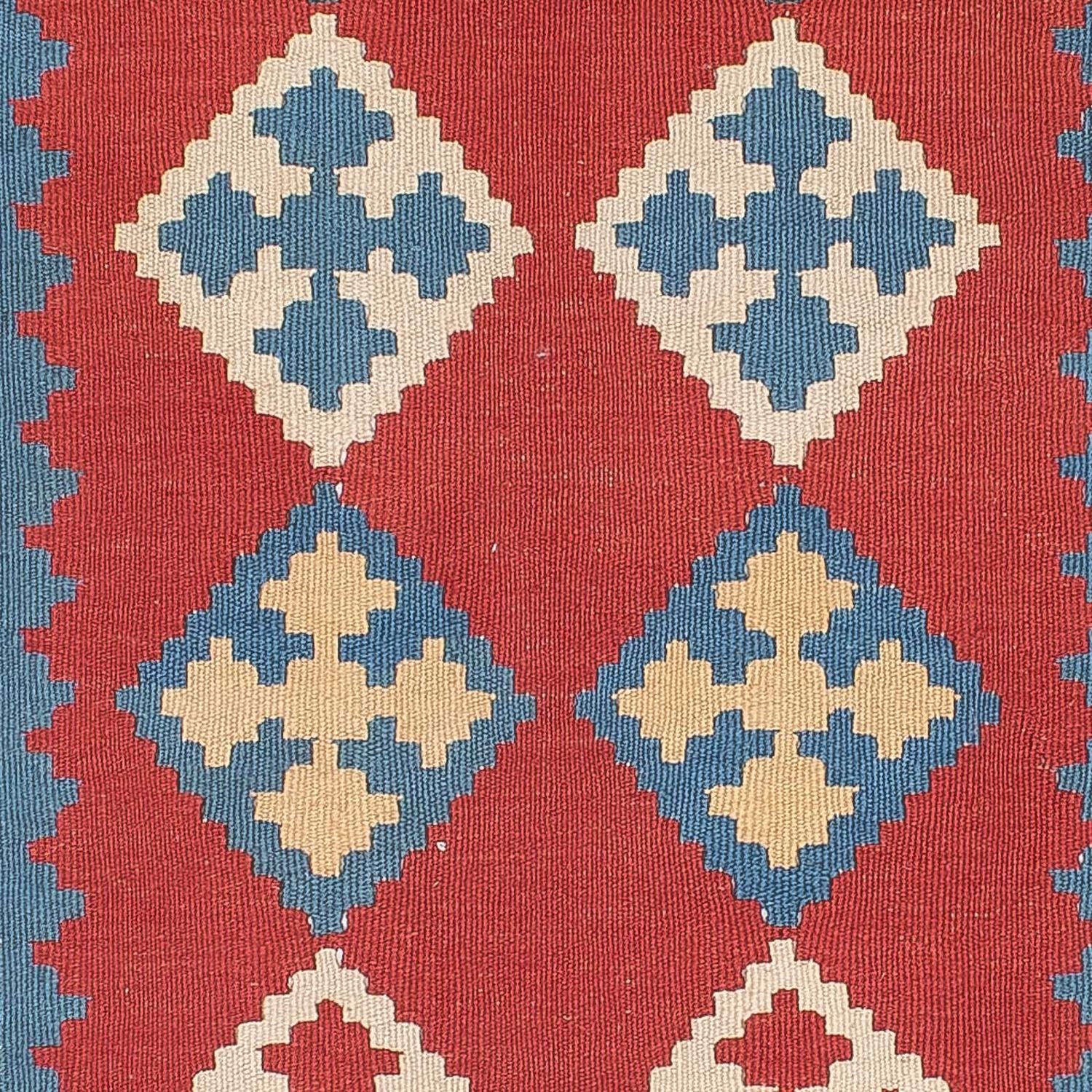 Kelim-tæppe - orientalsk - 172 x 117 cm - mørkerød