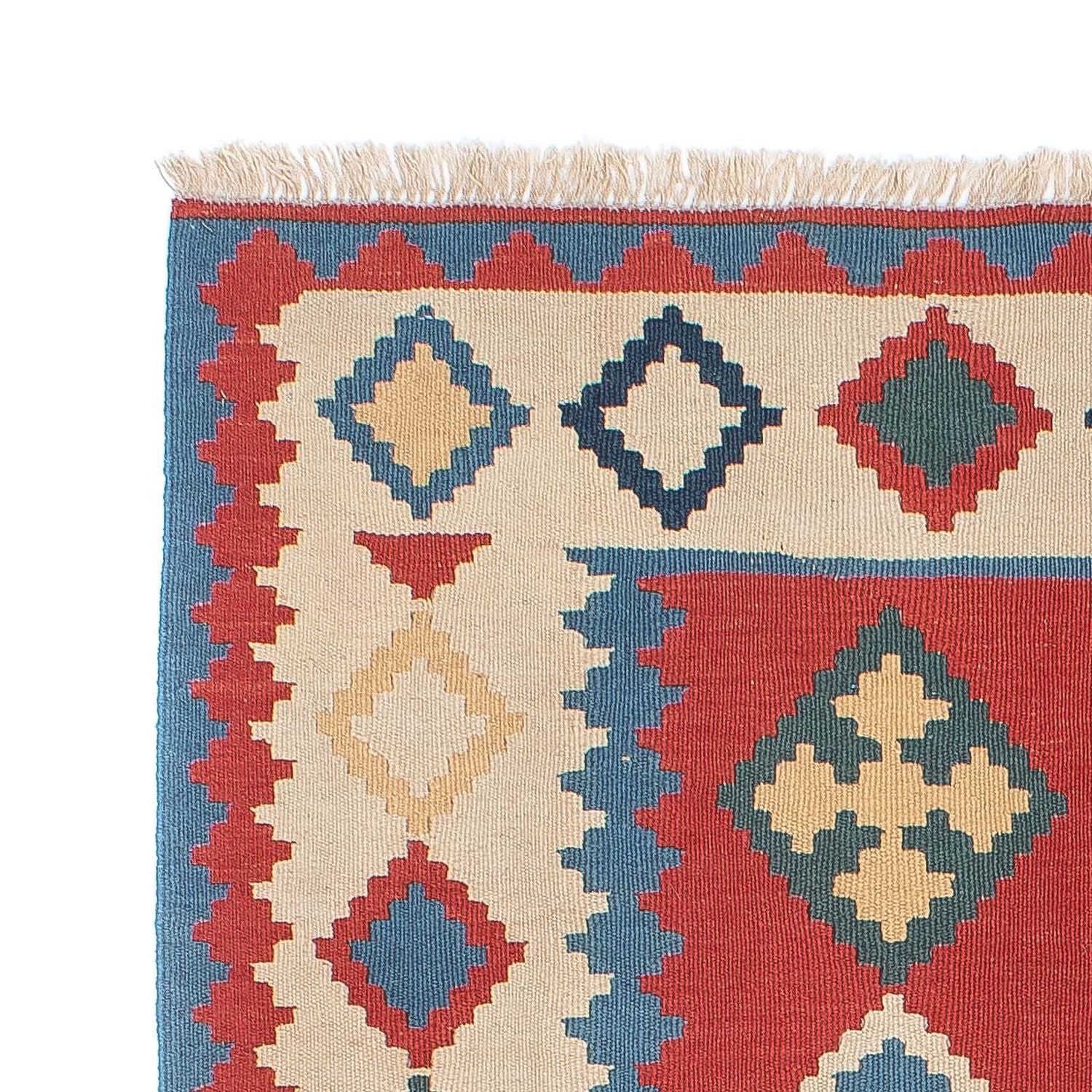 Kelim-tæppe - orientalsk - 172 x 117 cm - mørkerød