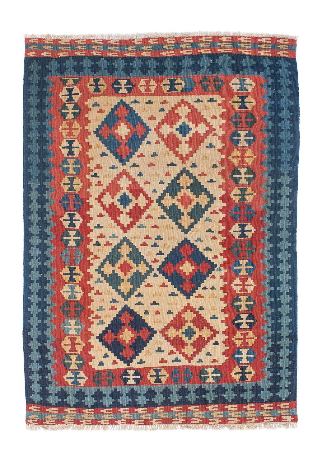 Kelim-tæppe - orientalsk - 170 x 124 cm - flerfarvet