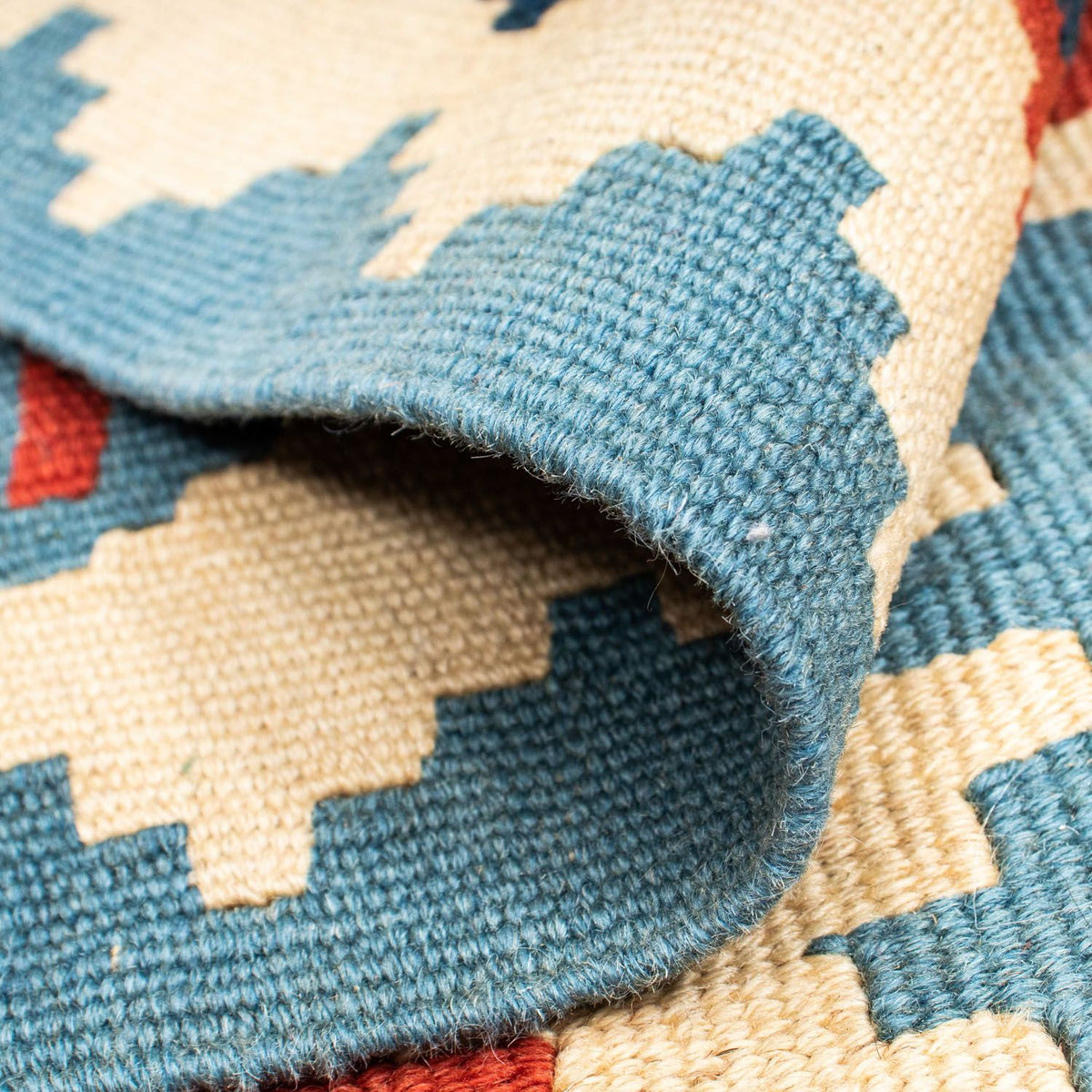 Kelim-tæppe - orientalsk - 177 x 123 cm - beige