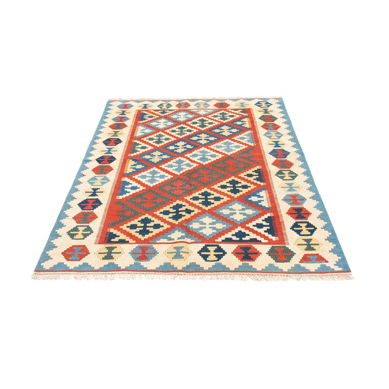 Kelim-tæppe - orientalsk - 177 x 123 cm - beige