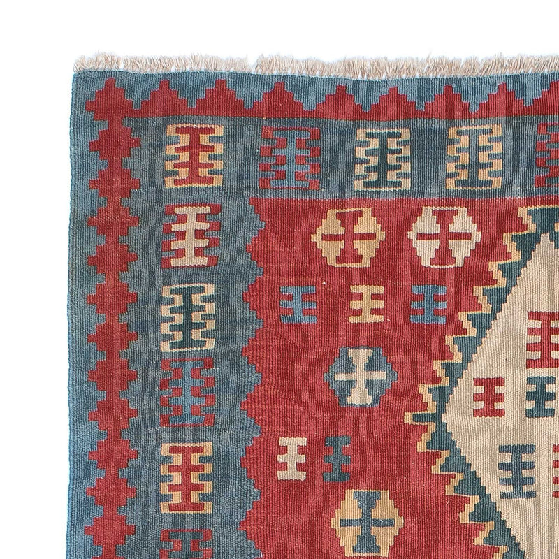 Kelim-tæppe - orientalsk - 168 x 113 cm - mørkerød