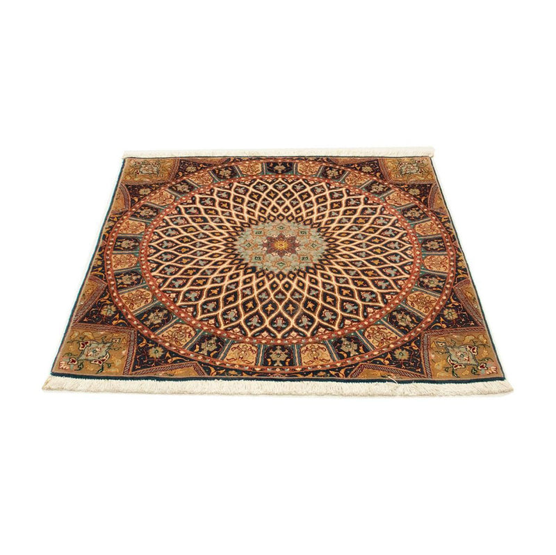 Persisk tæppe - Tabriz - Royal firkantet  - 100 x 100 cm - flerfarvet