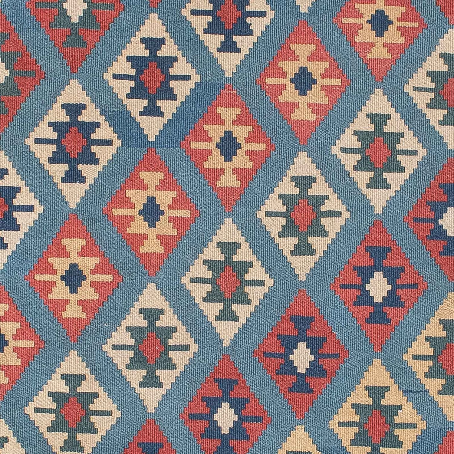 Kelim-tæppe - orientalsk - 174 x 123 cm - blå