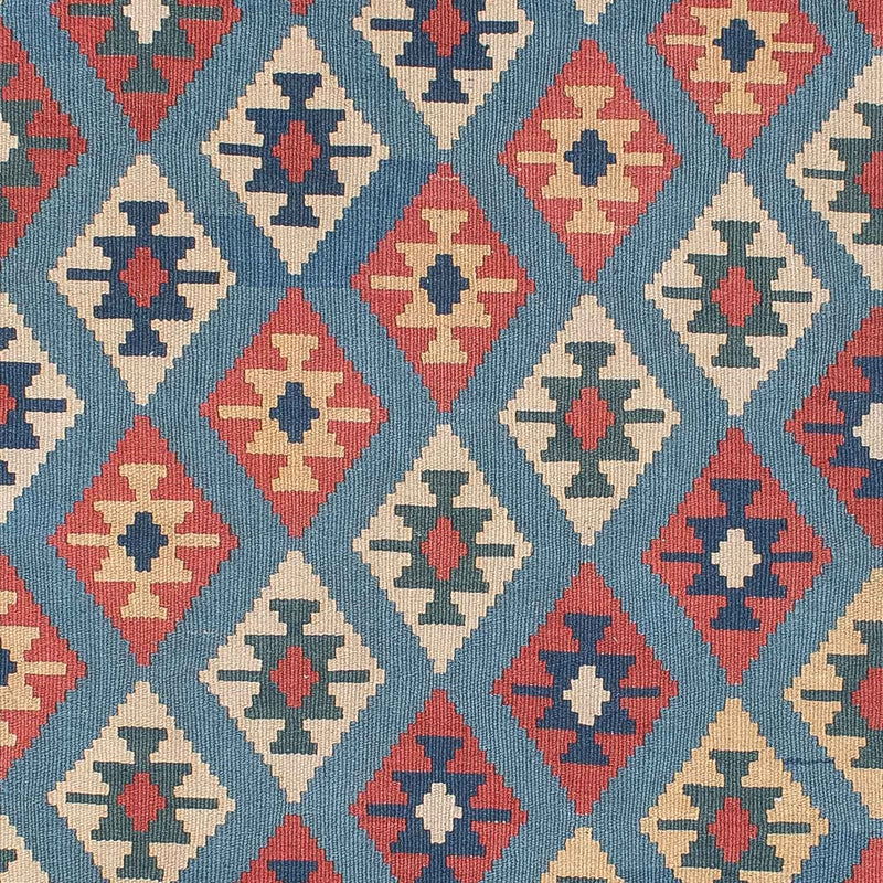 Kelim-tæppe - orientalsk - 174 x 123 cm - blå