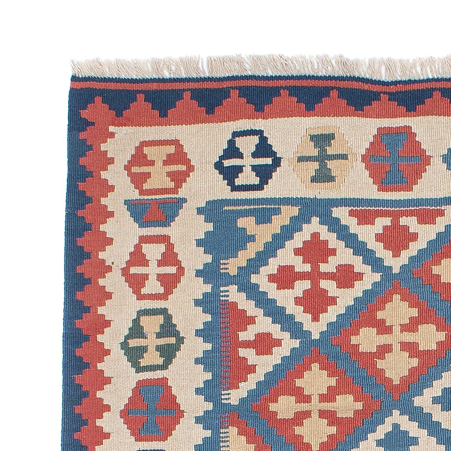 Kelim-tæppe - orientalsk - 180 x 118 cm - blå