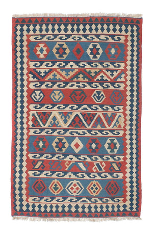 Kelim-tæppe - orientalsk - 173 x 109 cm - flerfarvet
