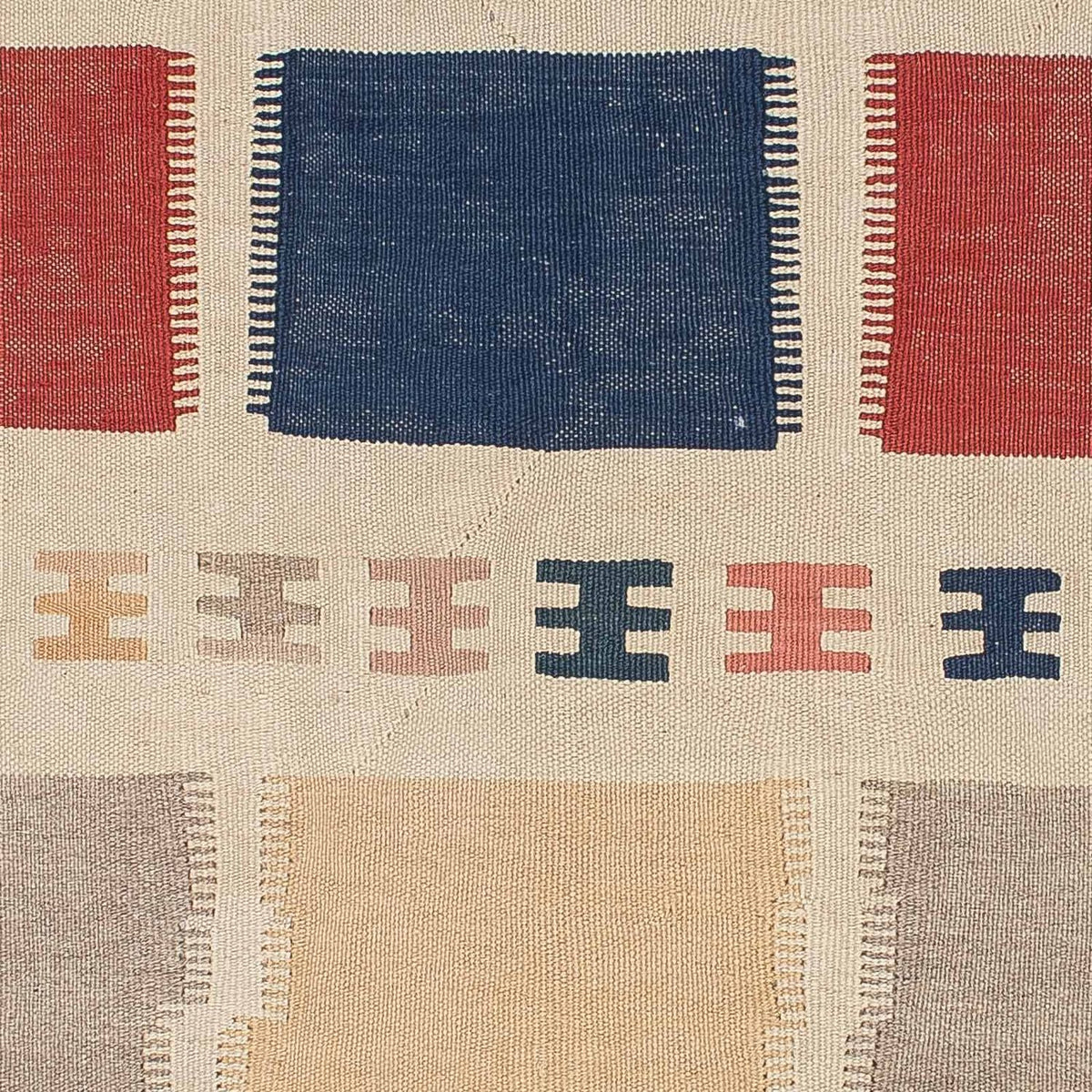 Kelim-tæppe - orientalsk - 196 x 120 cm - beige