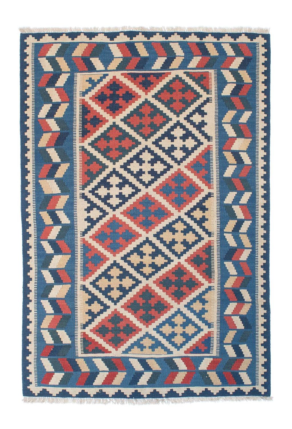 Kelim-tæppe - orientalsk - 178 x 120 cm - blå