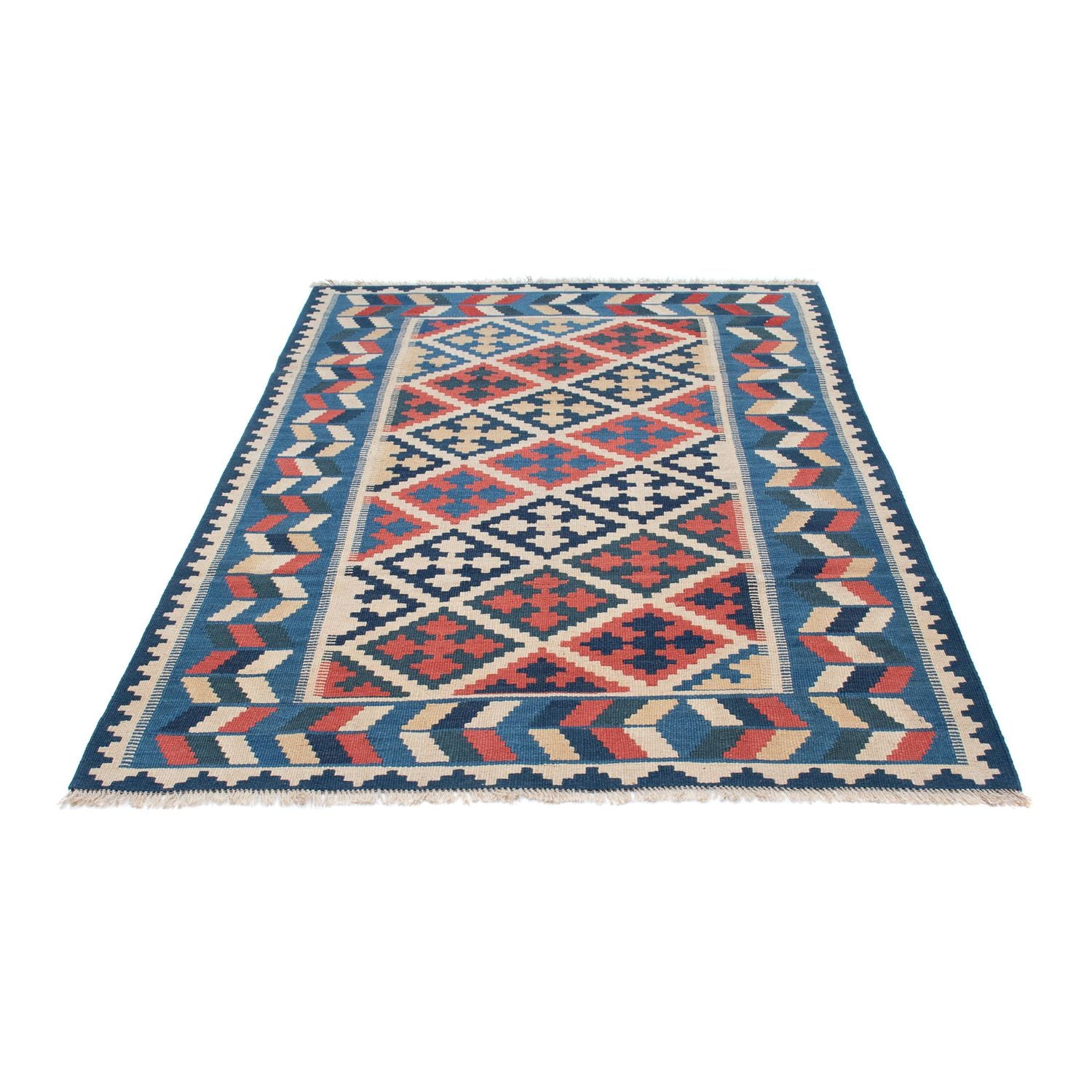 Kelim-tæppe - orientalsk - 178 x 120 cm - blå