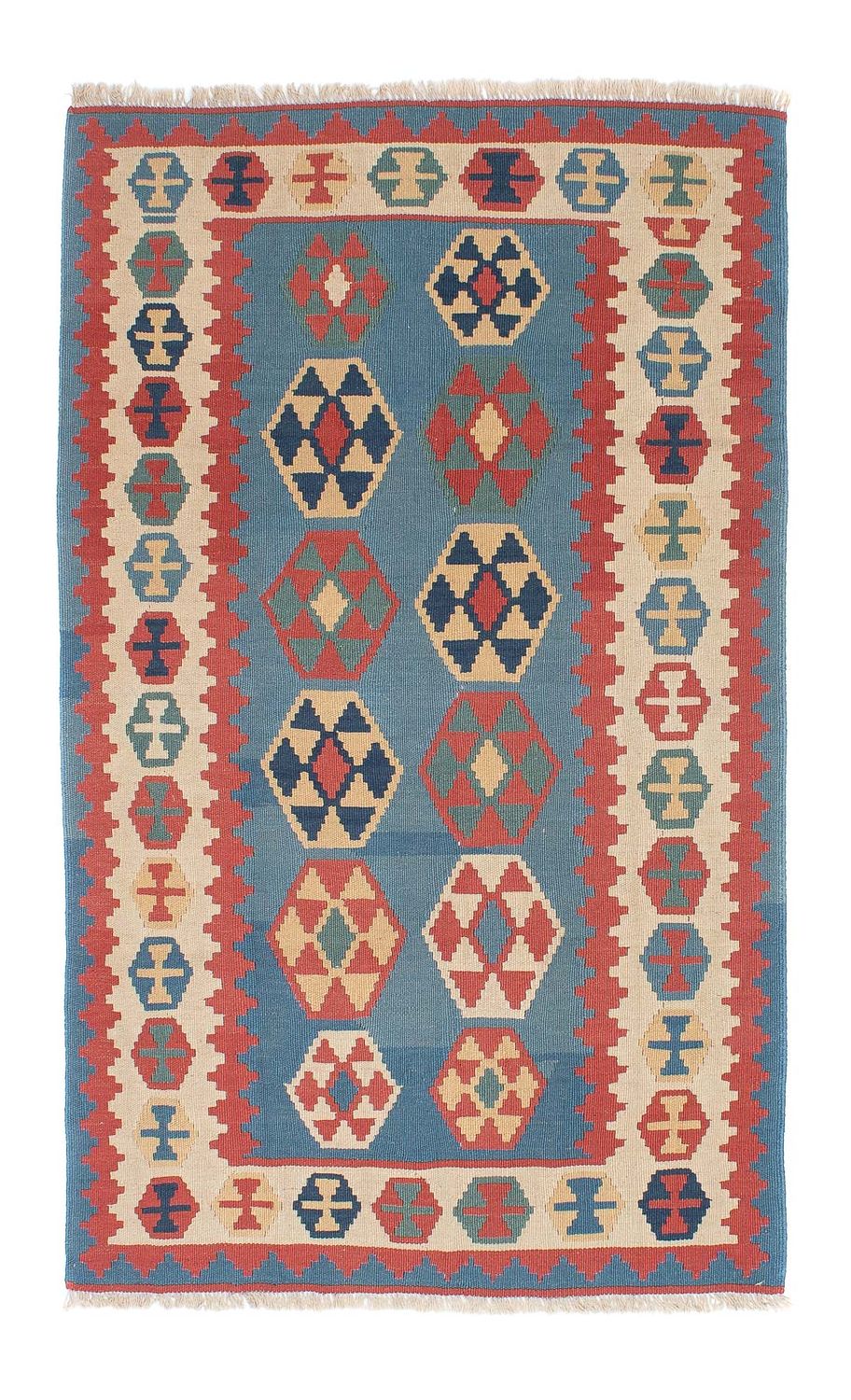 Kelim-tæppe - orientalsk - 179 x 108 cm - blå