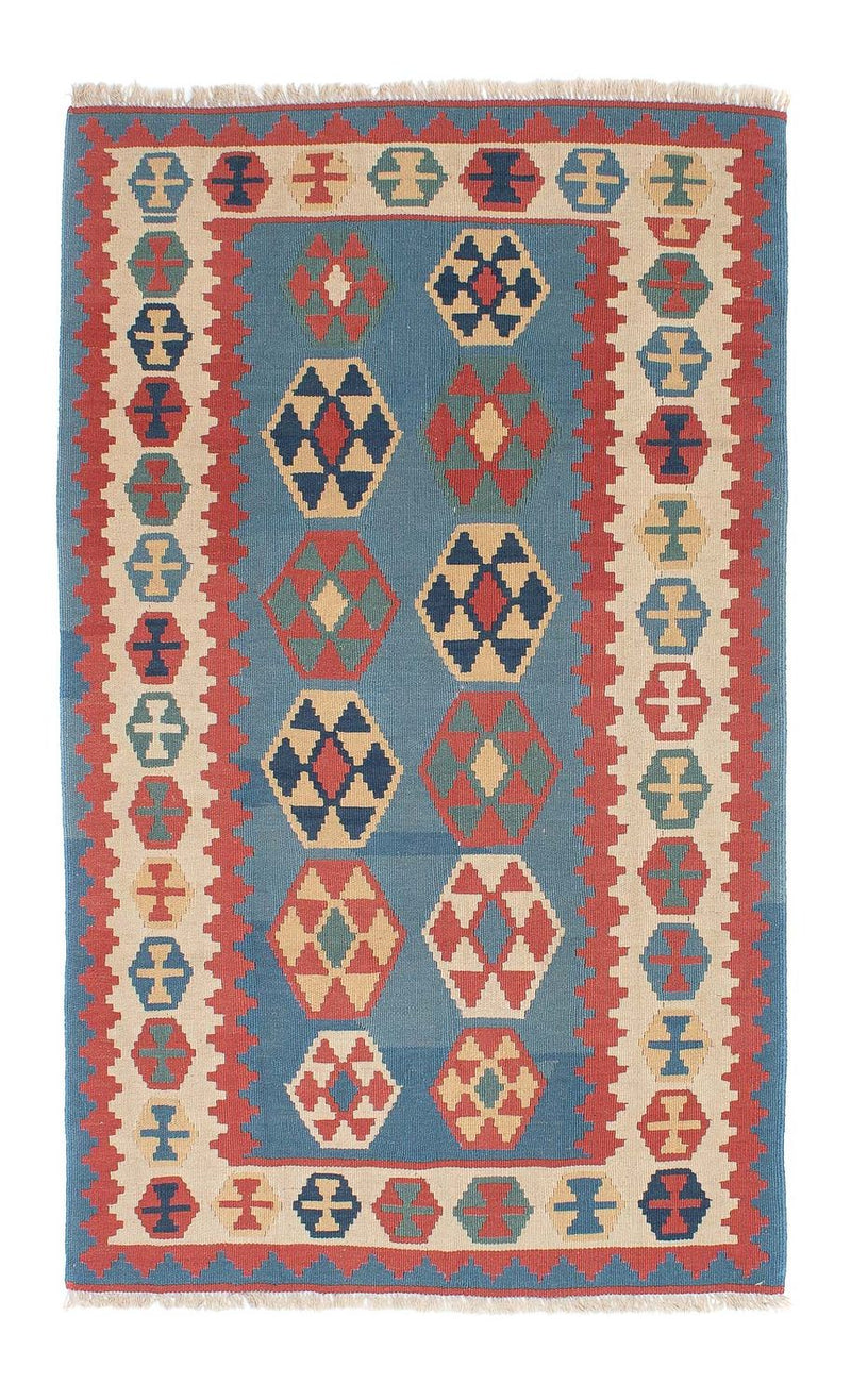 Kelim-tæppe - orientalsk - 179 x 108 cm - blå