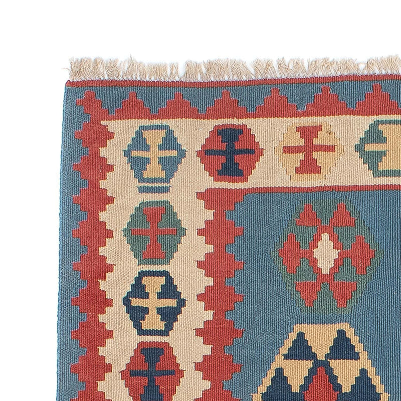 Kelim-tæppe - orientalsk - 179 x 108 cm - blå