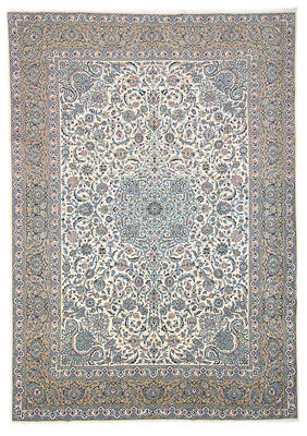 Persisk tæppe - Keshan - 423 x 312 cm - beige