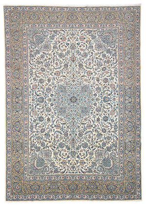 Persisk tæppe - Keshan - 423 x 312 cm - beige