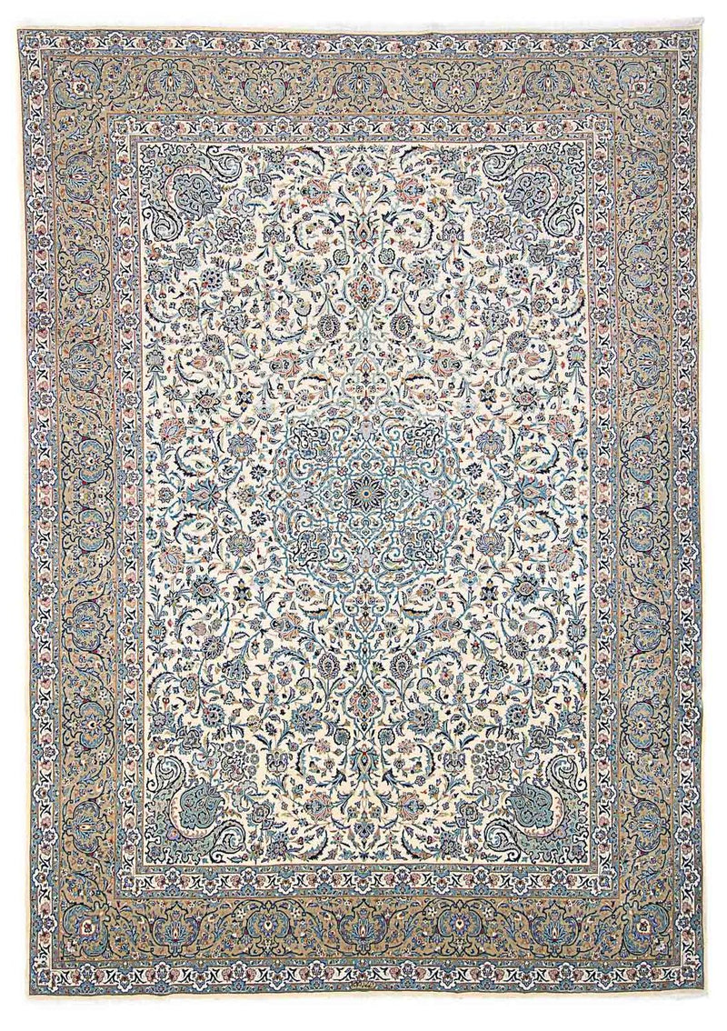 Persisk tæppe - Keshan - 423 x 312 cm - beige