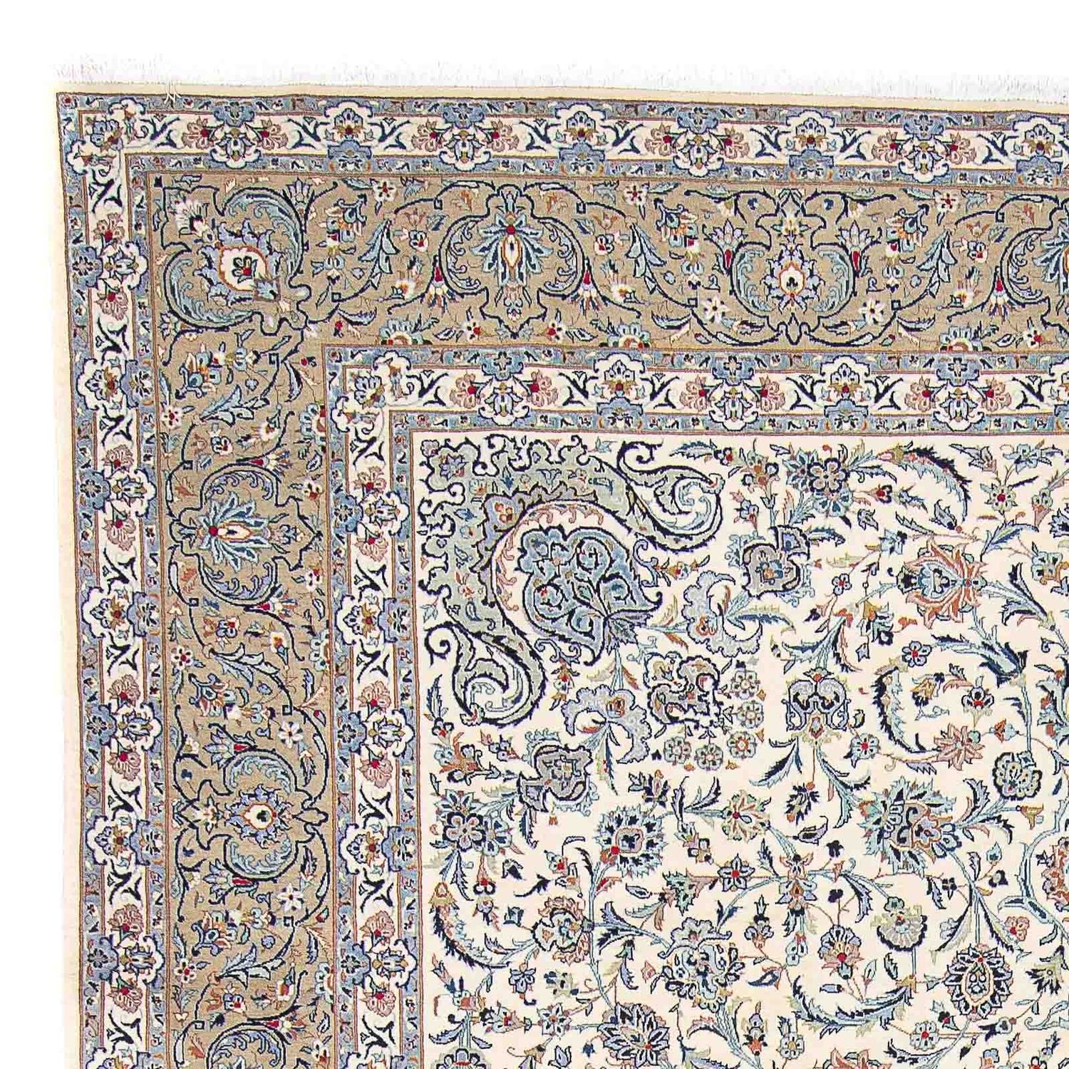 Persisk tæppe - Keshan - 423 x 312 cm - beige