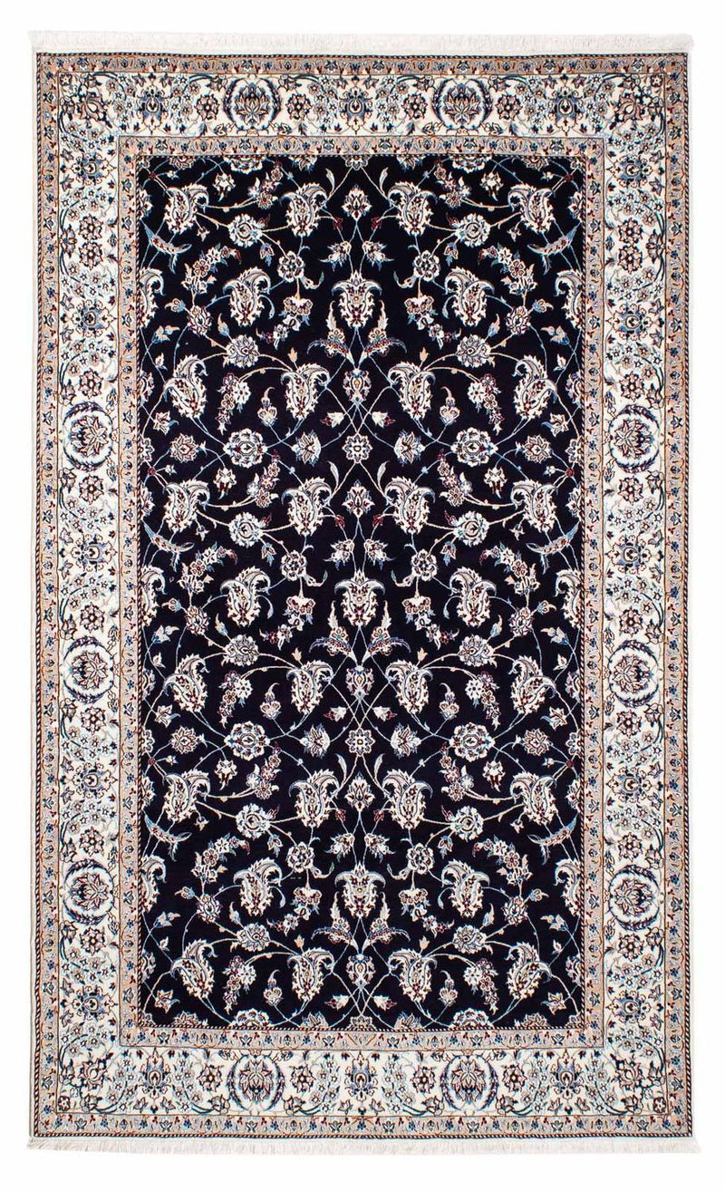 Persisk tæppe - Nain - Premium - 227 x 139 cm - mørkeblå