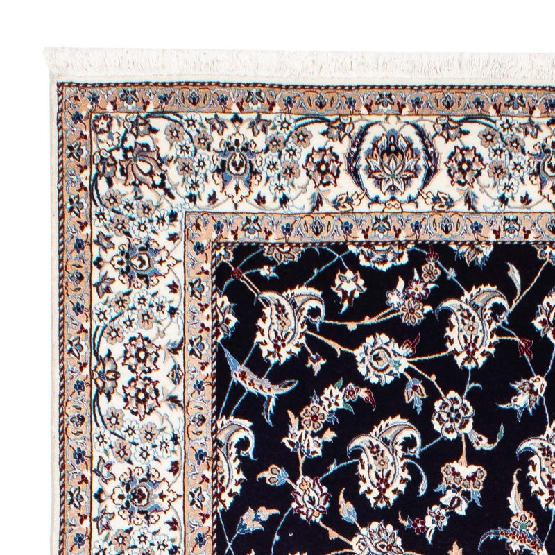 Persisk tæppe - Nain - Premium - 227 x 139 cm - mørkeblå