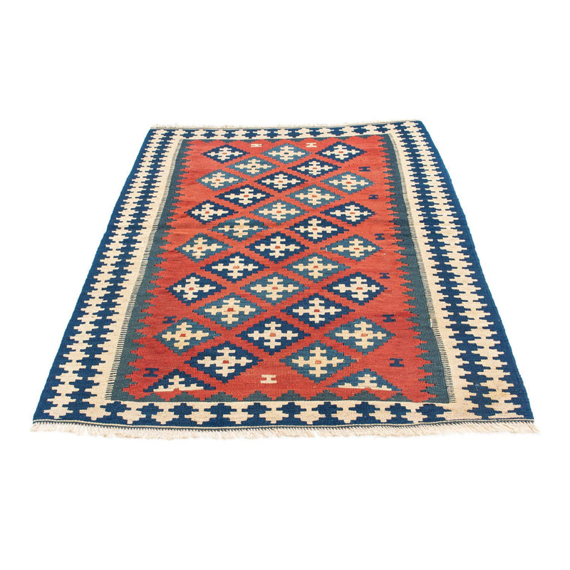 Kelim-tæppe - orientalsk - 150 x 106 cm - mørkerød