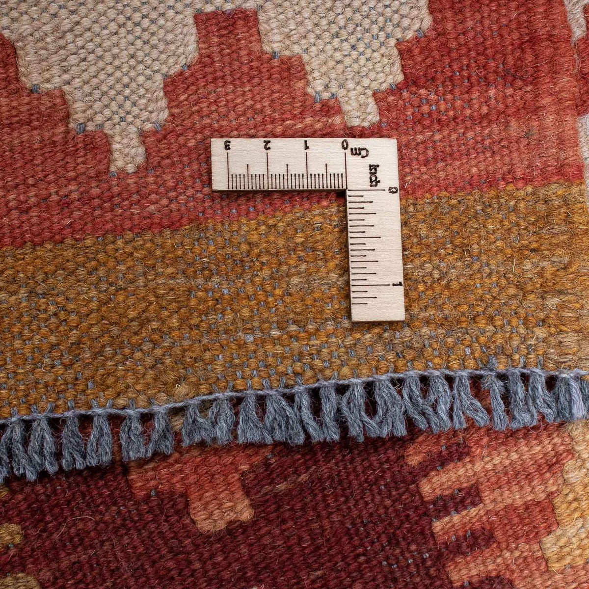 Løber Kelim Carpet - Splash - 309 x 93 cm - lysrød