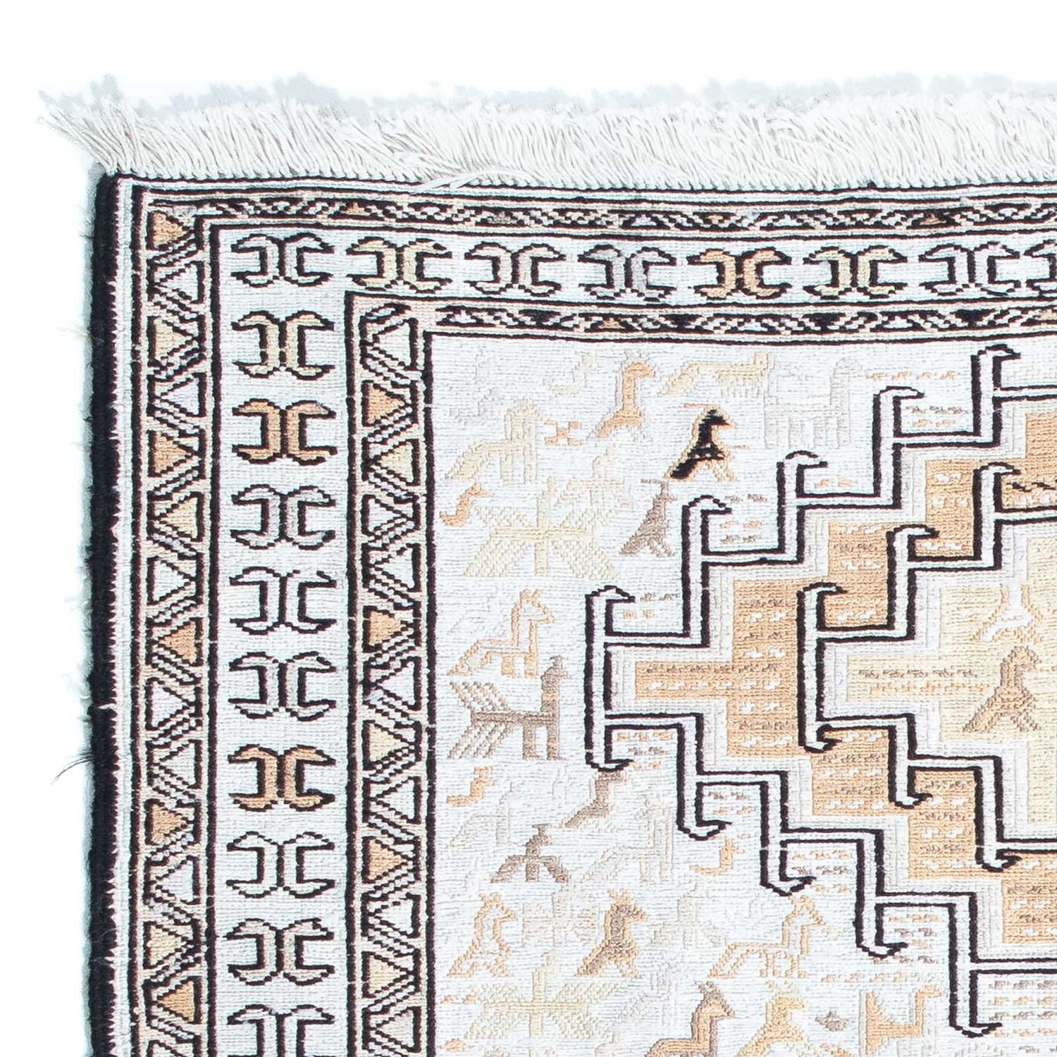 Kelim-tæppe - orientalsk - 95 x 71 cm - beige