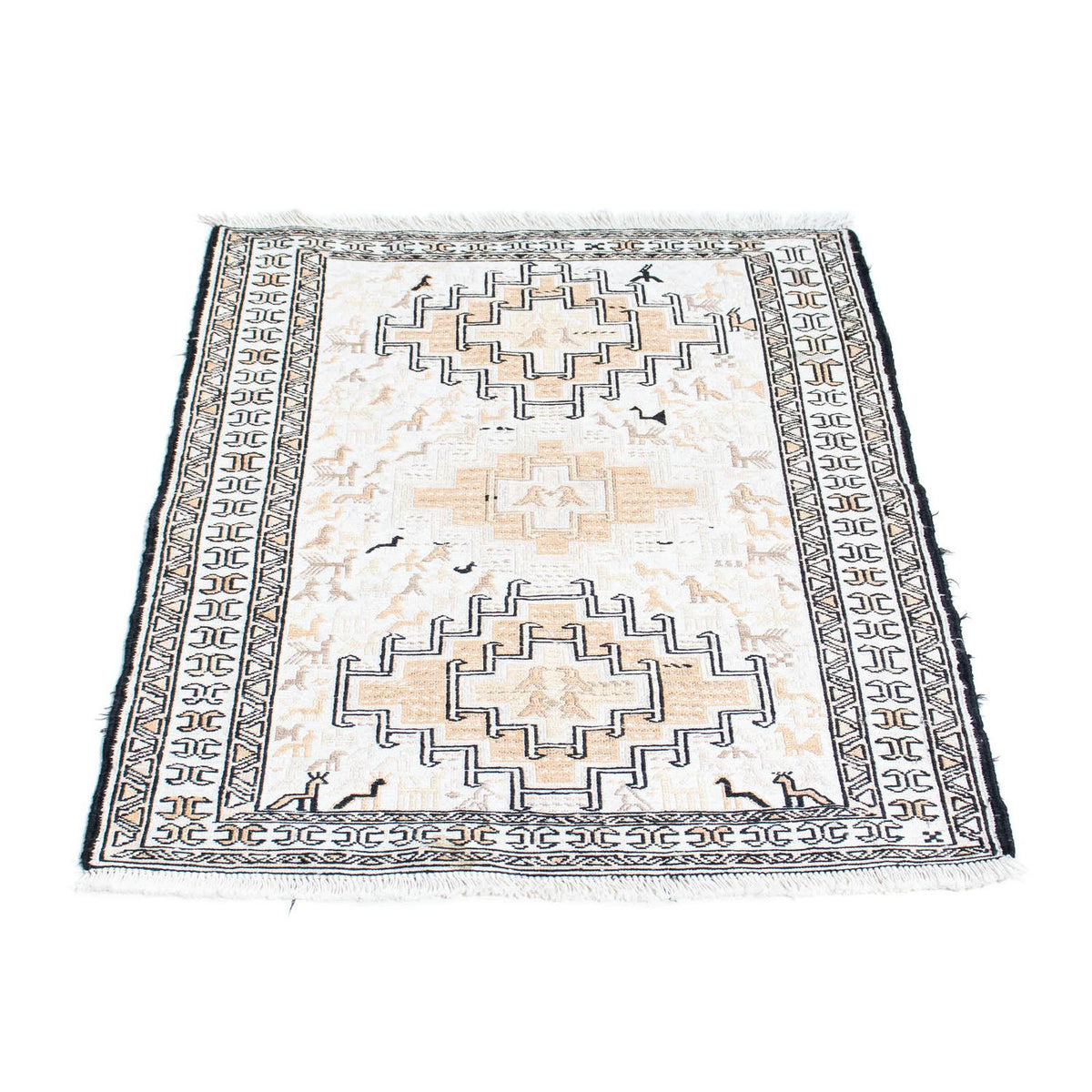 Kelim-tæppe - orientalsk - 95 x 71 cm - beige